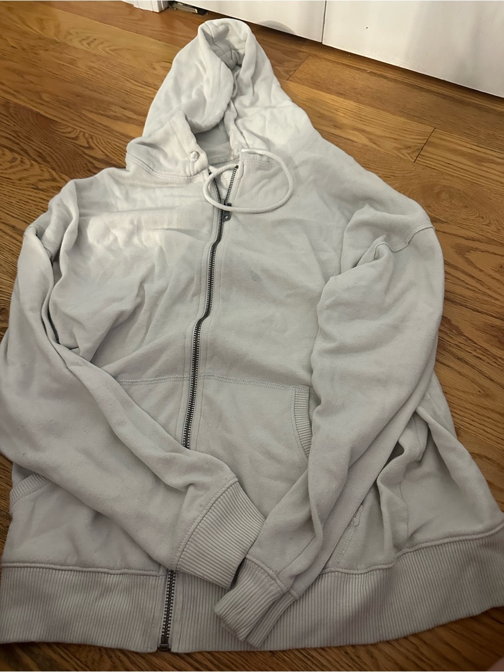 Aeropostale Light Gray Zip Hoodie